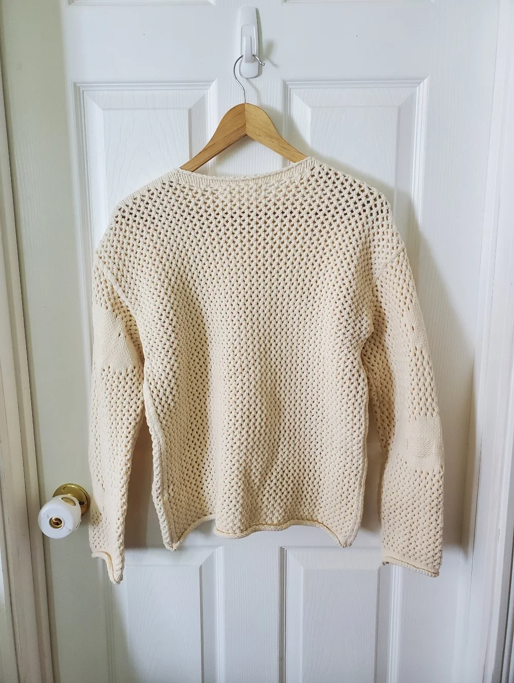 Lost In Lunar M Cream Knit Flower Sweater, Cottagecore, Grandma Core - Picture 7 of 7